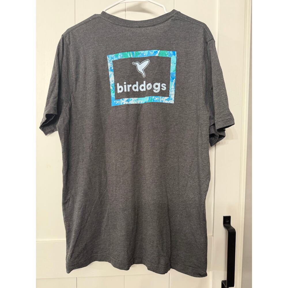 BirdDogs Heather Gray Graphic Print T-Shirt Mens Large Bird Dogs Logo